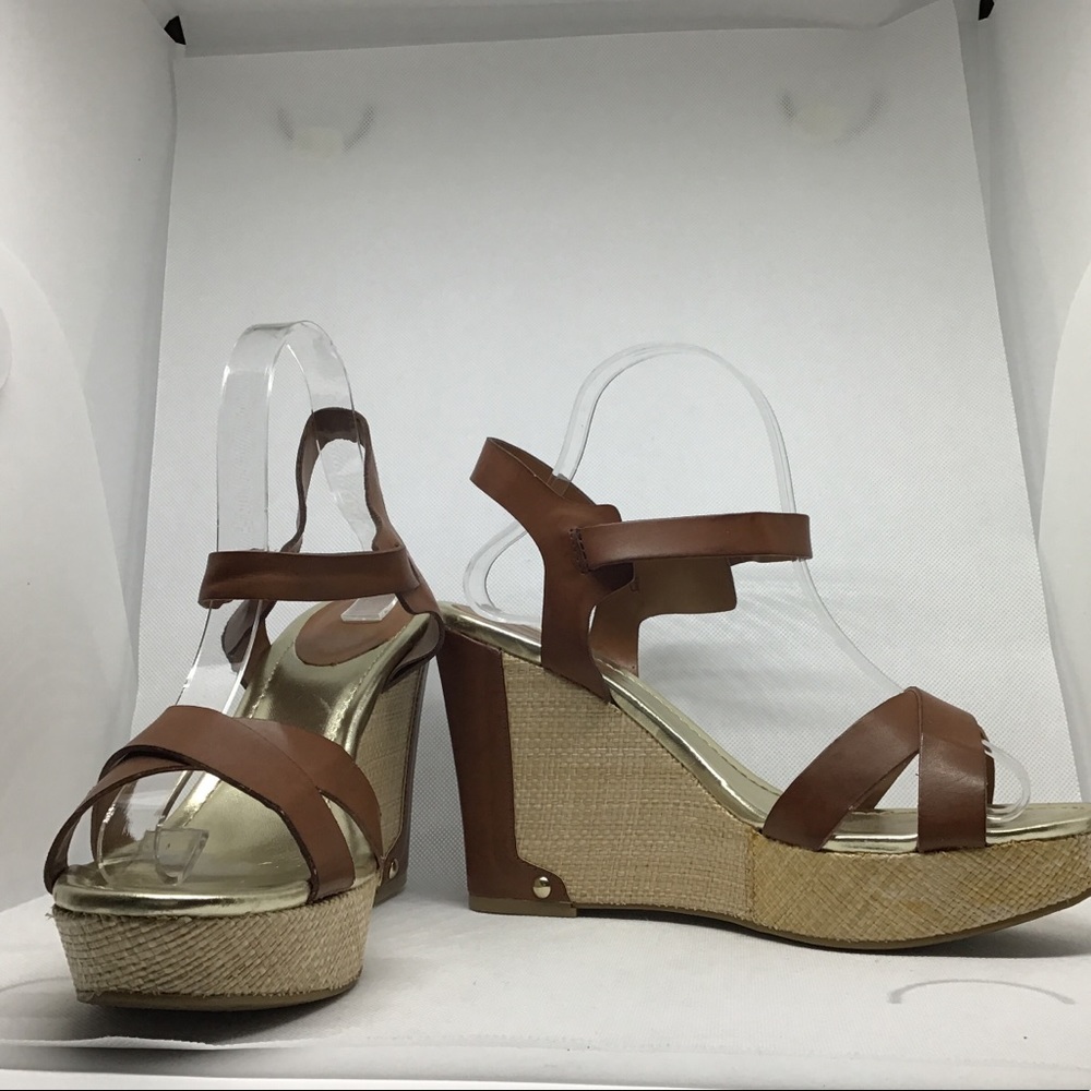 Saint johns bay brown espadrille wedges